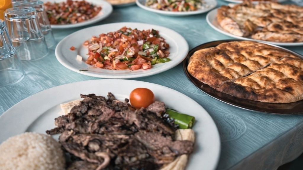 antalya city tour from side traditional turkish lunch with kebab pide salad and mezes