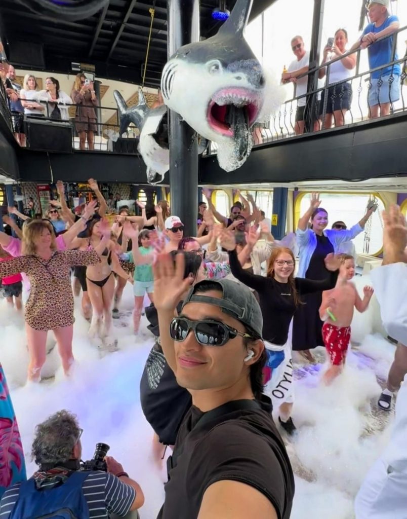 Belek pirate boat trip foam party on board with DJ music and entertainment