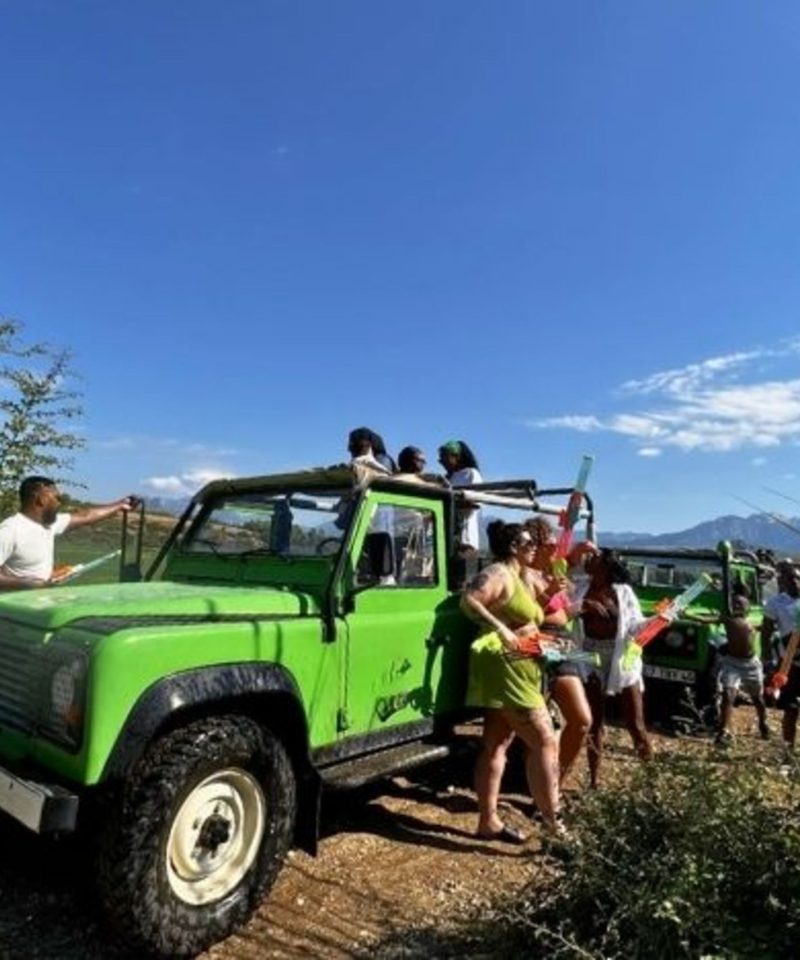 Antalya jeep safari tour through Taurus Mountains with open-top Land Rovers