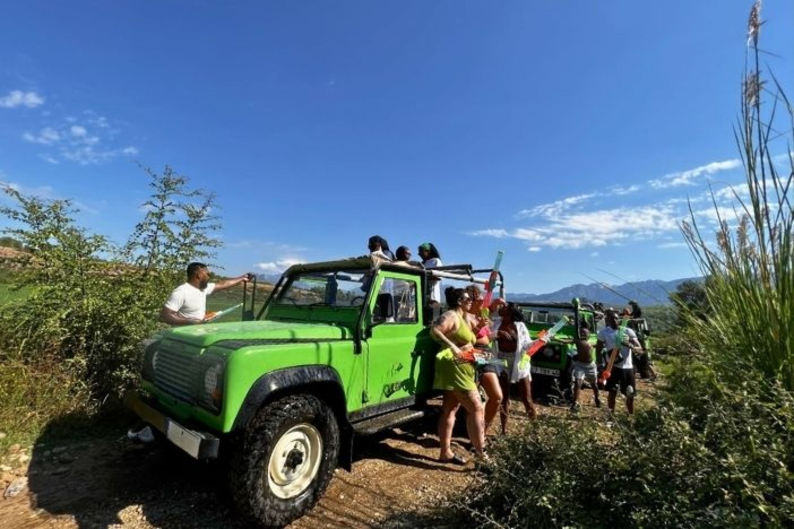 Antalya jeep safari tour through Taurus Mountains with open-top Land Rovers
