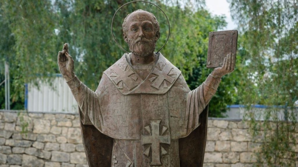 Statue of Saint Nicholas the real Santa Claus in Demre on Demre Myra Kekova tour from Alanya