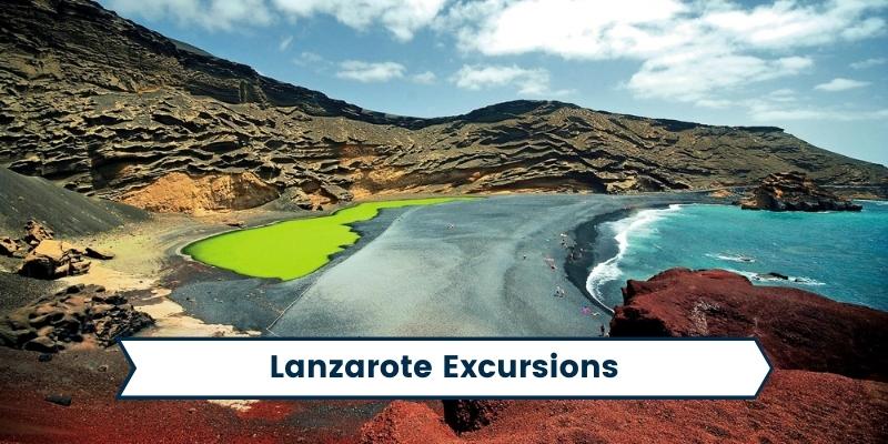 Lanzarote volcanic landscape tours with emerald lagoons