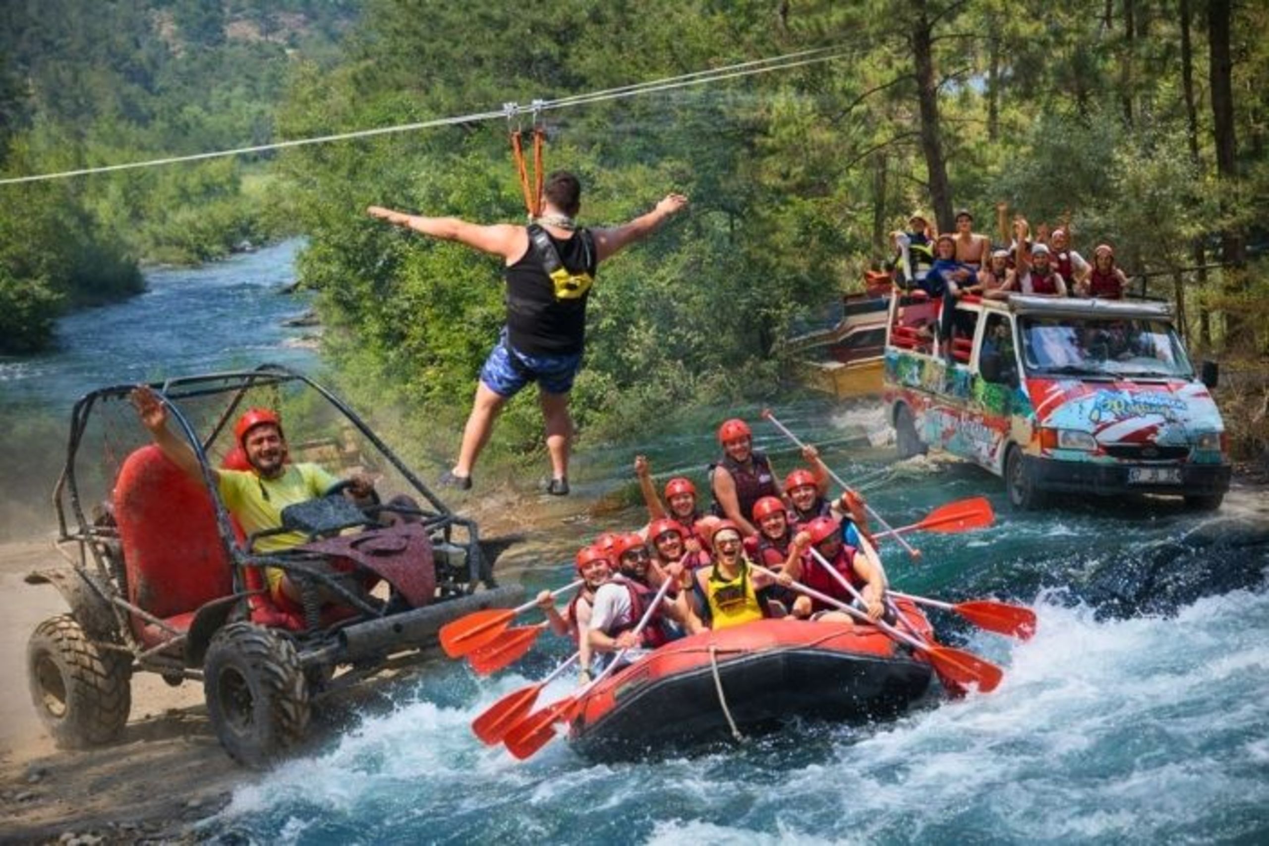 Antalya Buggy Safari-Jeep Safari-Zipline-Rafting Feature
