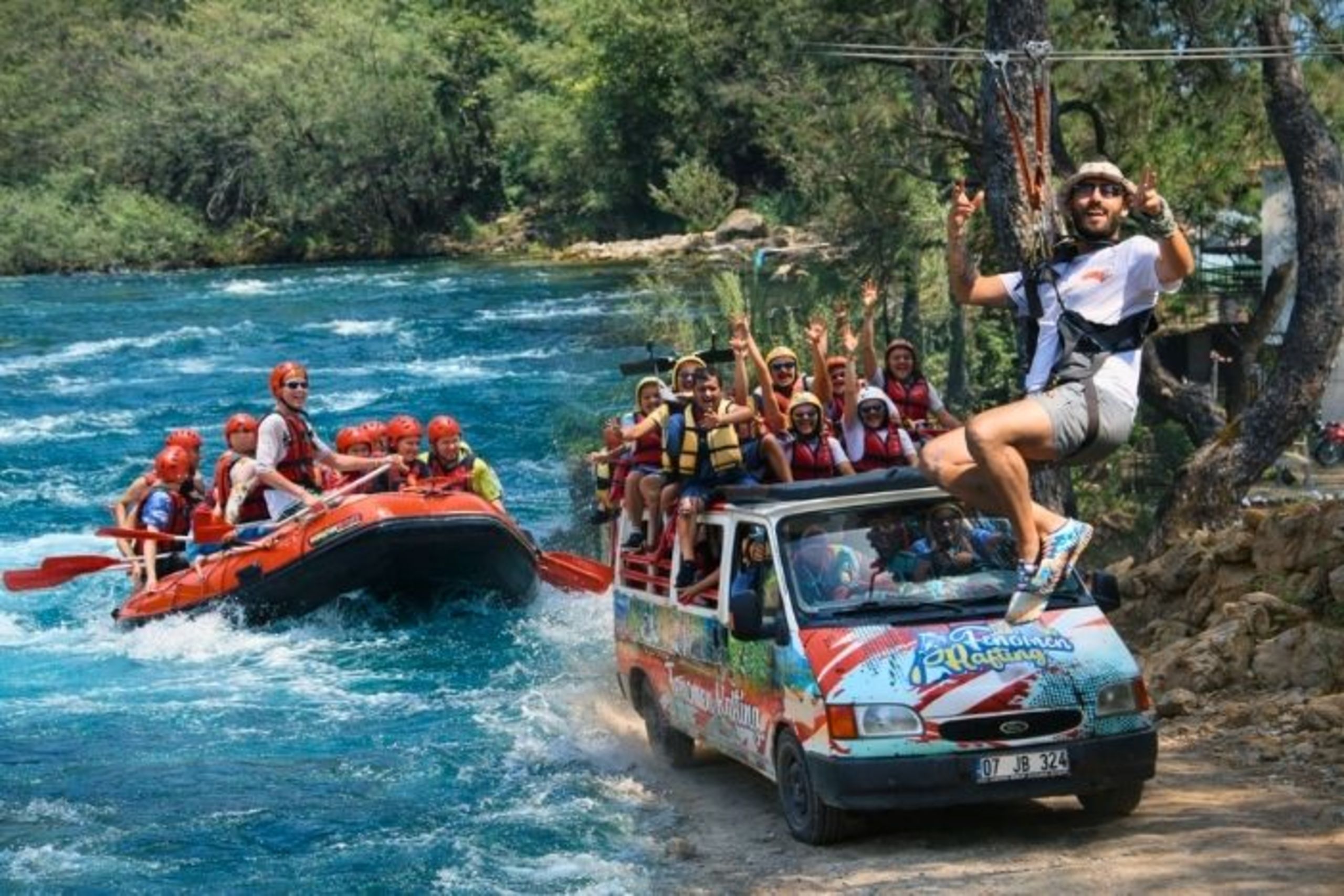 Antalya Jeep Safari-Zipline-Rafting Tour Feature