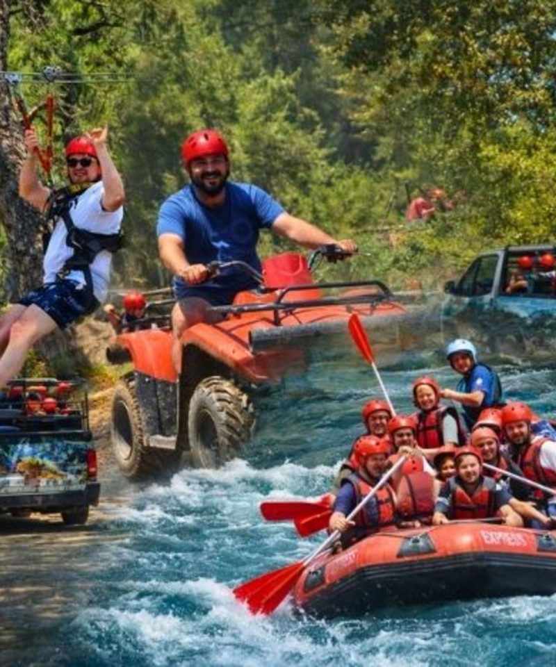 Antalya Quad Safari-Jeep Safari-Zipline-Rafting Tour Feature