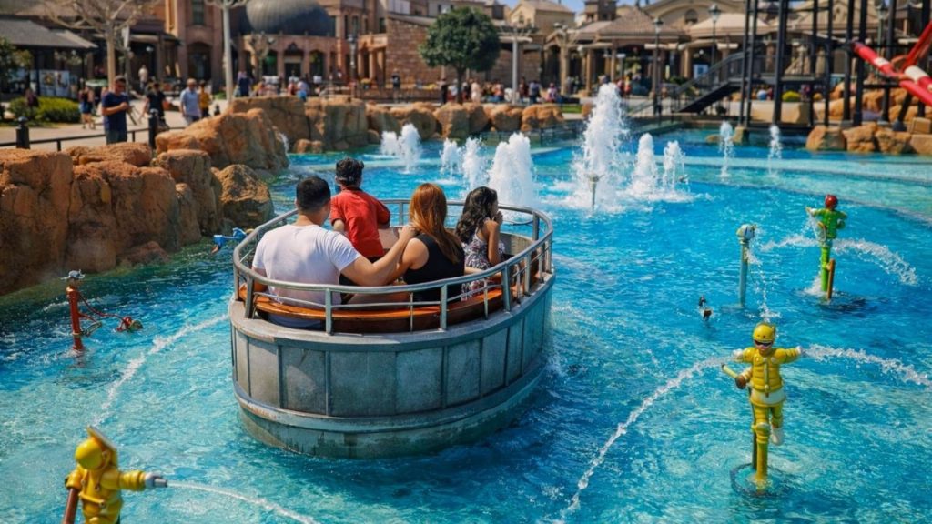 Land of Legends Belek water rapids ride with fountains and splash adventure