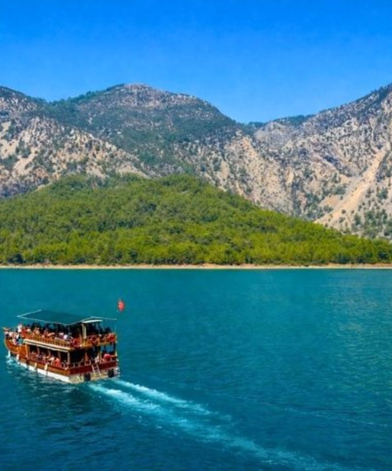 Antalya Green Canyon boat trip with emerald waters and mountain scenery
