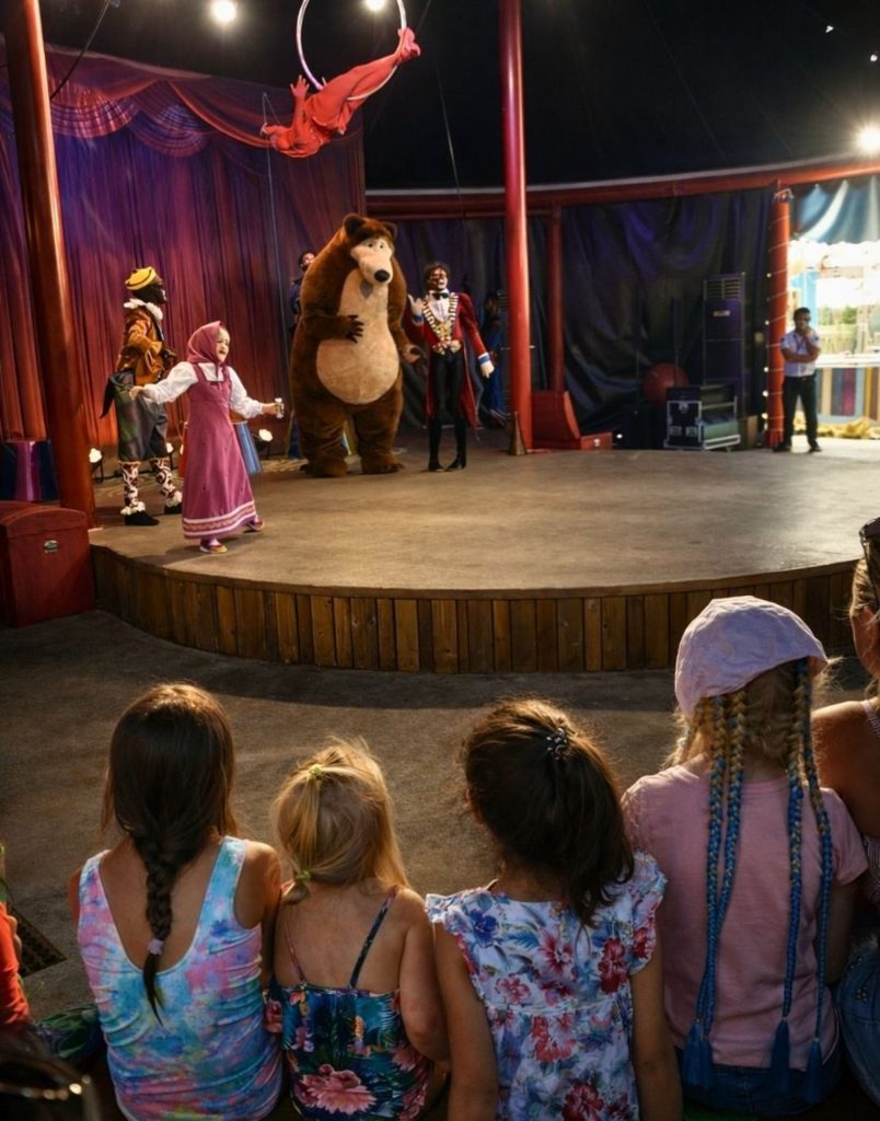 Live entertainment show for children at Land of Legends theme park Antalya