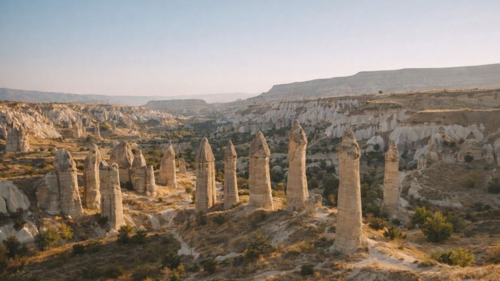 Exploring ancient cave dwellings carved into fairy chimneys in Cappadocia