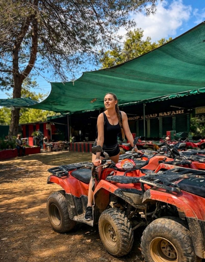 Alanya quad safari base camp with rows of quad bikes ready for the adventure