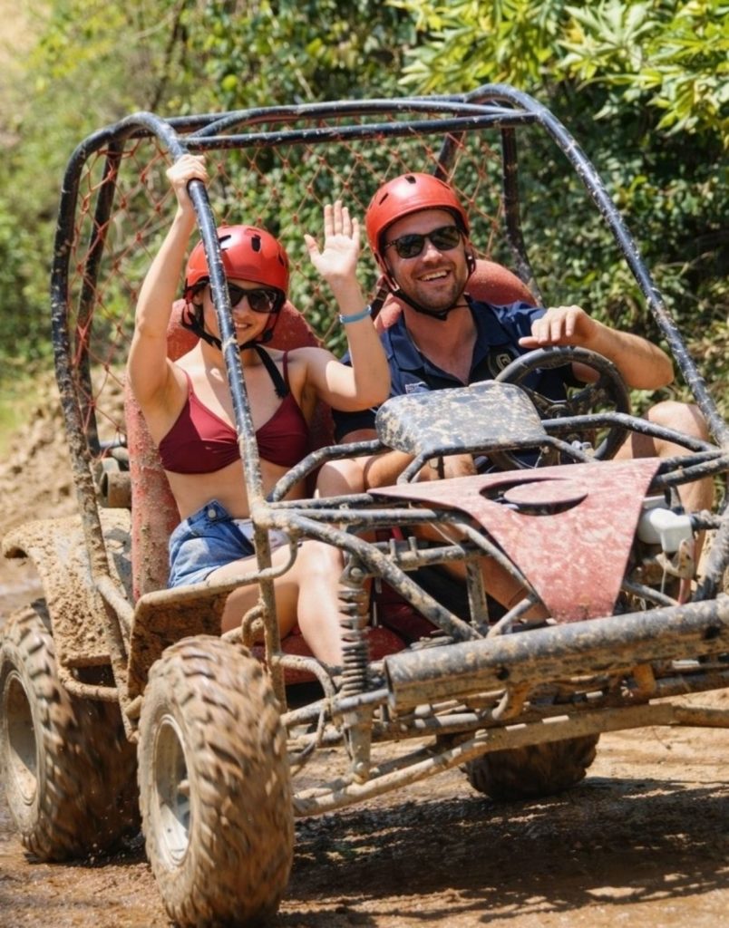 Antalya buggy safari muddy off-road trail ride on Rafting and Buggy combo adventure tour
