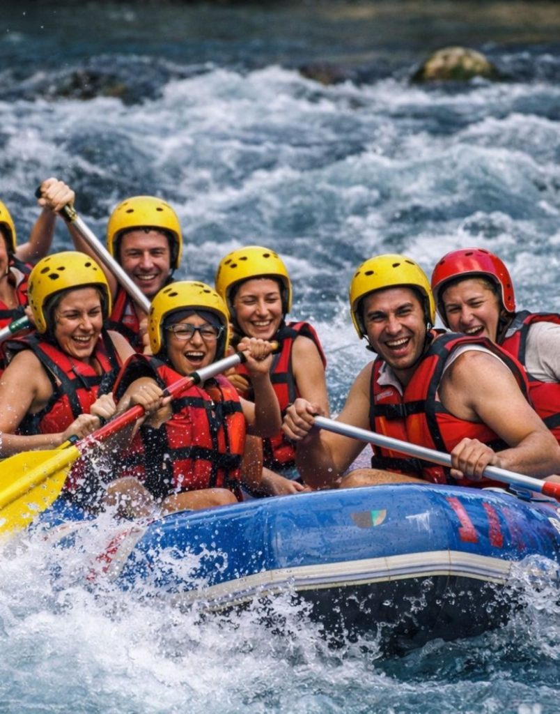 Antalya Koprulu Canyon rafting close-up on turquoise water on Rafting and Jeep Safari tour