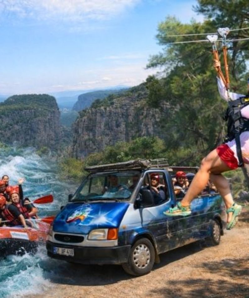 Antalya Tazı Canyon +Jeep Safari+Zipline+Rafting Tour Feature