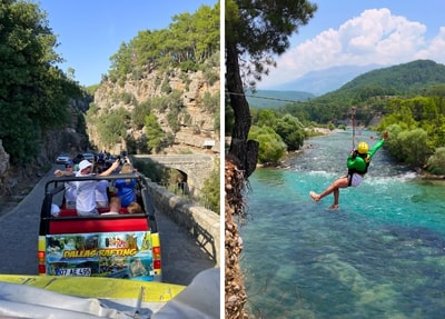 Jeep Safari + Zipline + Rafting Tour